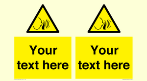 Custom warning sudden loud noise